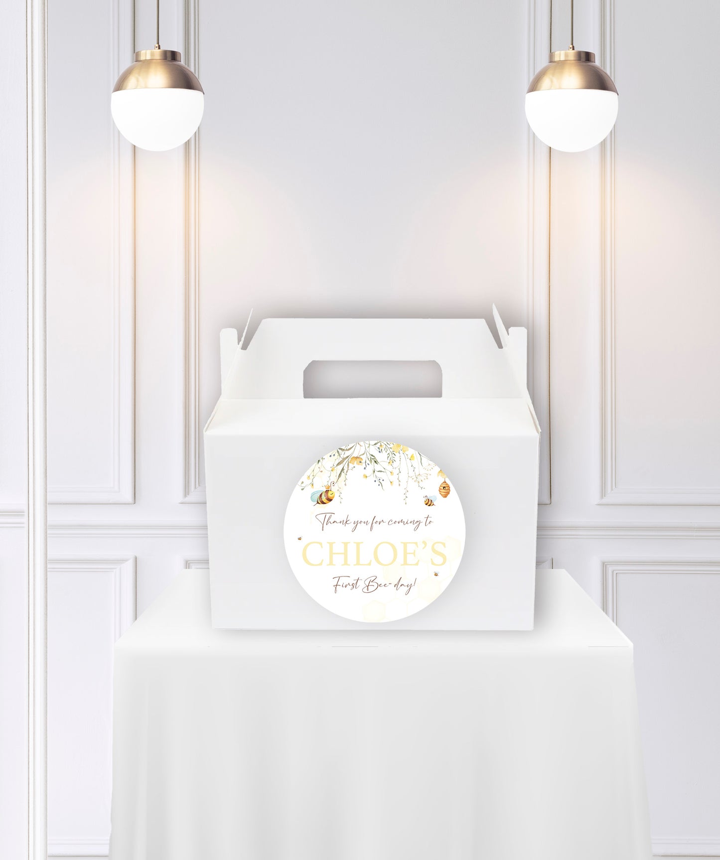 Personalised First Bee-day Birthday Party Welcome Sign